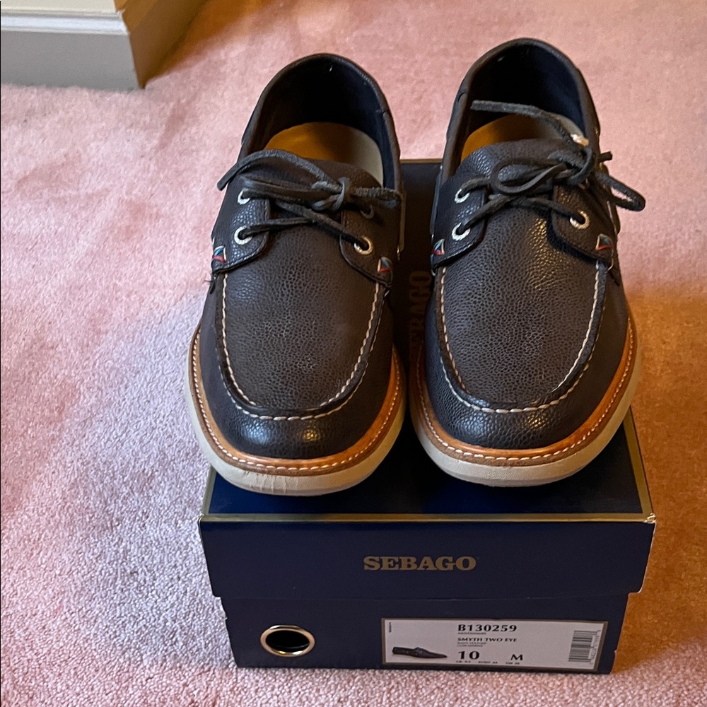 Sebago Men's Dark Brown Boat Shoes